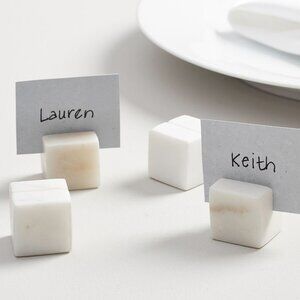 NEW Pottery Barn Marble Place Card Holders (set of 4)